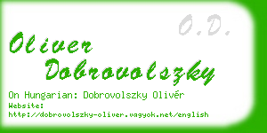 oliver dobrovolszky business card