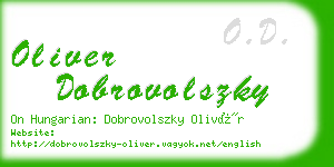 oliver dobrovolszky business card